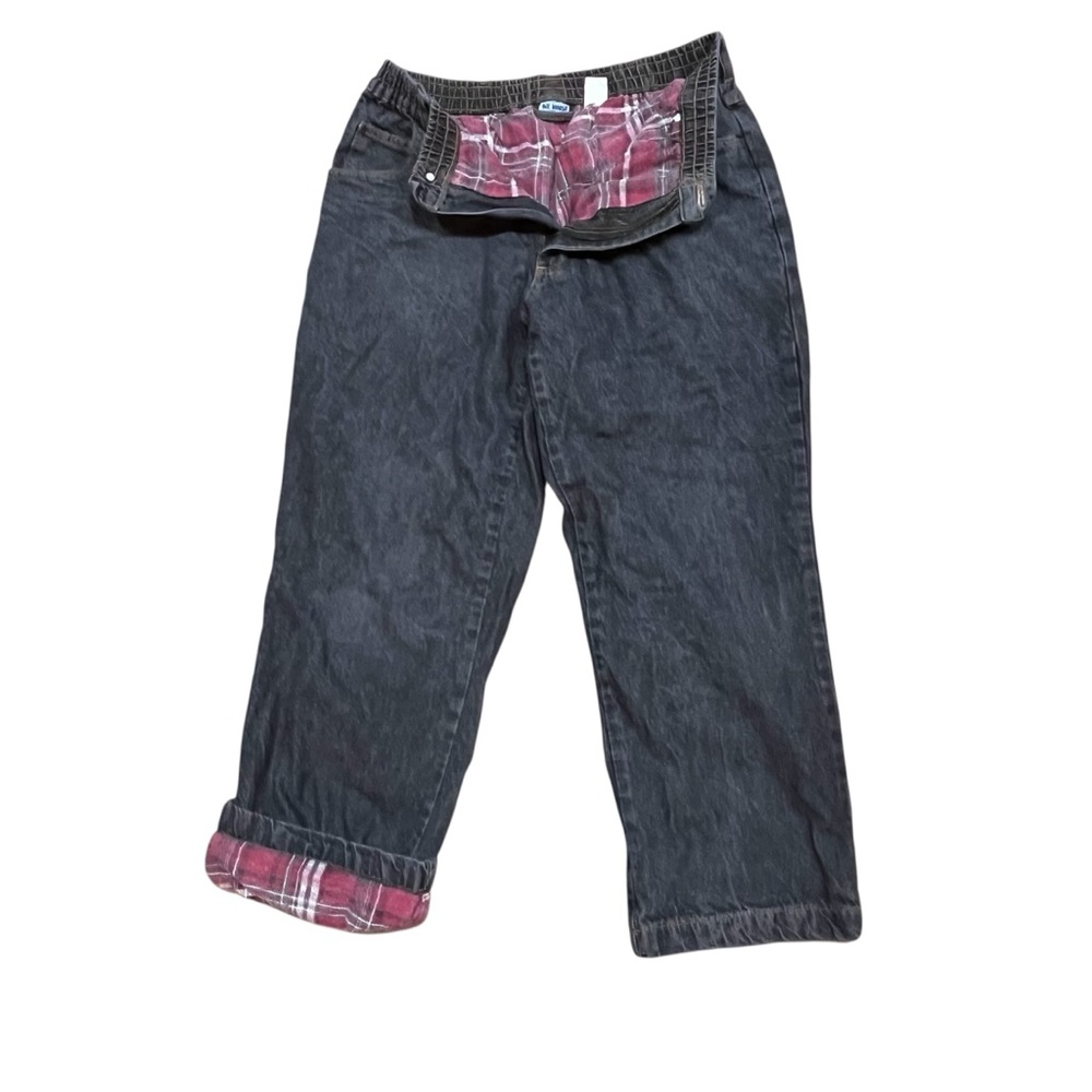 Haband Gray Denim Flannel Lined Jeans Insulated Pants Men’s Outdoor Winter Warm